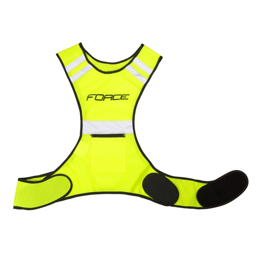 FORCE - vesta reflex SPORT do pása na suchý zips, fluo