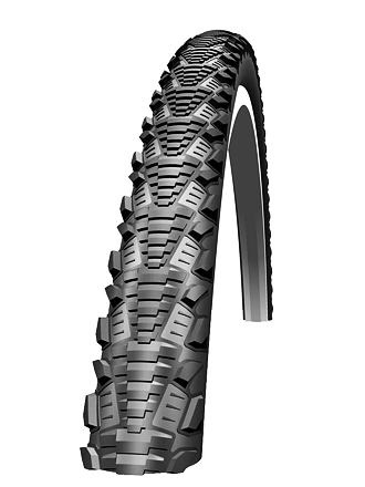 Plášť Schwalbe CX Comp, 24''x1.75, Kevlar-Guard, čierna + reflexný pruh